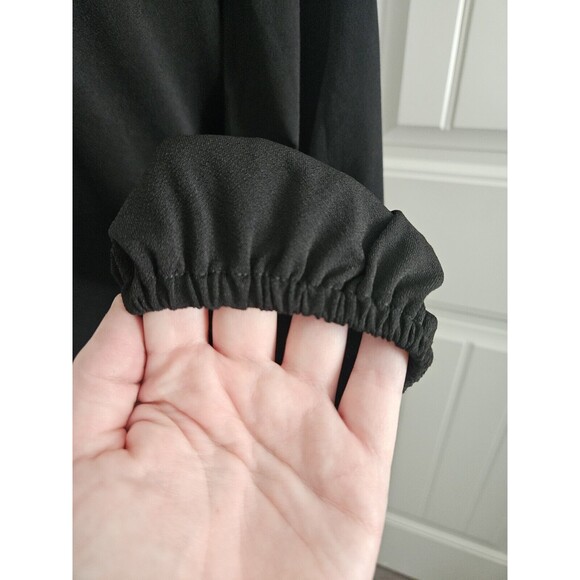 Adrianna Papell Black Keyhole Longsleeved Blouse Nwt  S - Picture 5 of 9